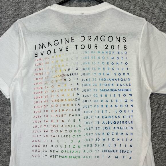 Imagine Dragons Thin White 2018 Evolve Tour Tee Indie Pop Rock Band‎ T-Shirt - Picture 3 of 10